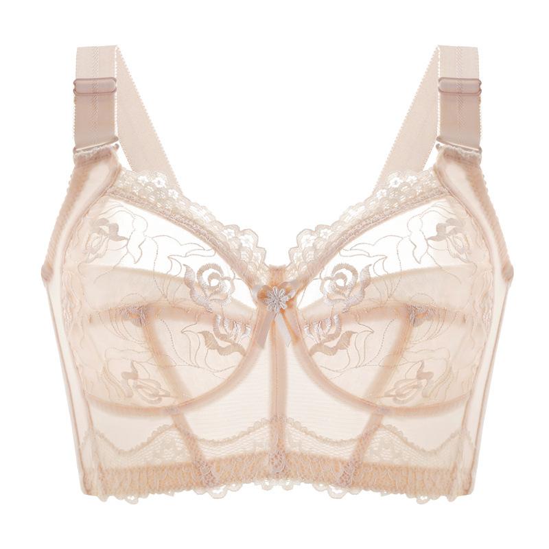 Push Up Bra Without Underwire Women's Thin Plus Size Full Cup Gathered Bra