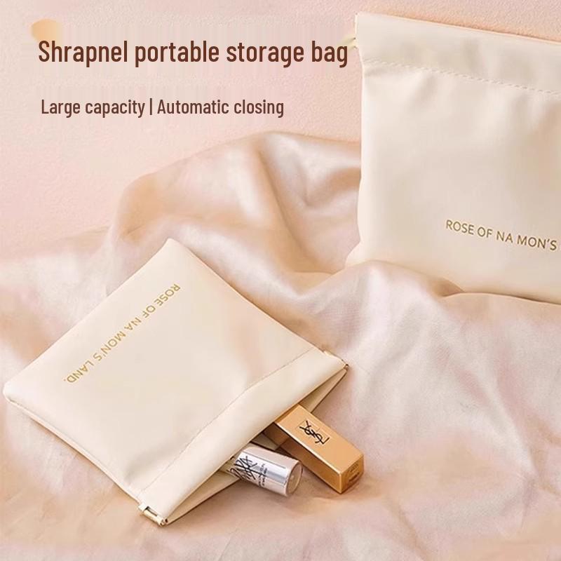 Automatic Cable & Makeup Storage Bag with Free Shipping: Compact Case for Earphones & Lipstick