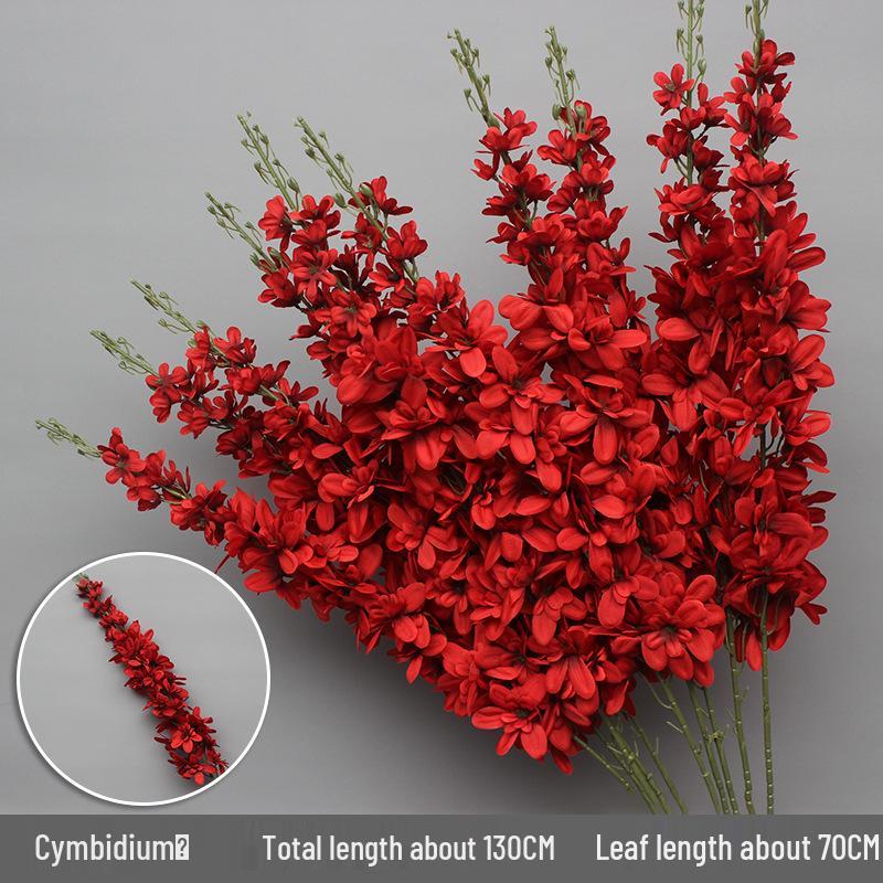 10-Piece Burgundy Floral Décor Set: Red-Toned Artificial Flowers, Mat, Aisle Runner, Wedding Decoration