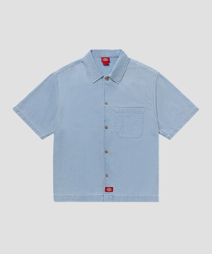 Dickies Oversized Pocket Denim Shirt Fog Blue