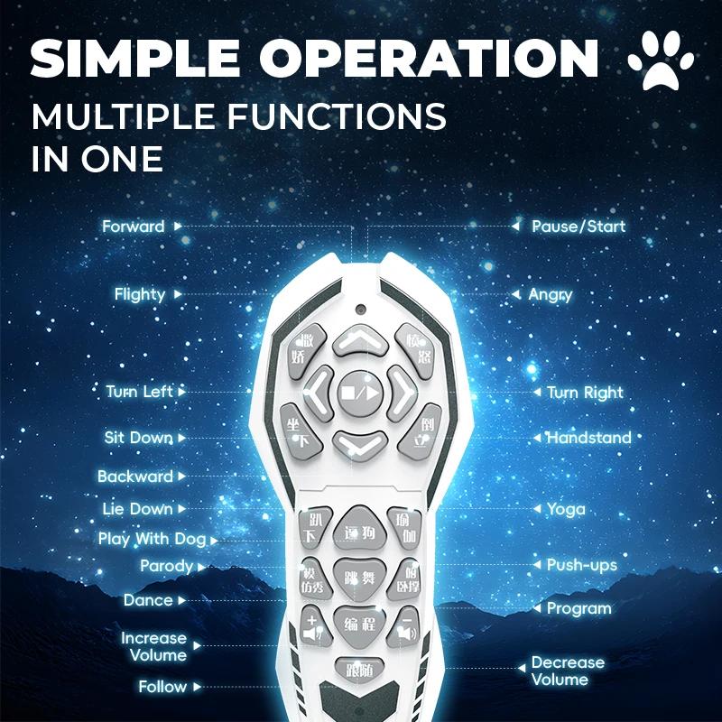 RC Robot Dog Programmable Smart Interactive Remote Control Electric Robotic Puppy STEM Eductional Toys for Kids Christmas Gifts