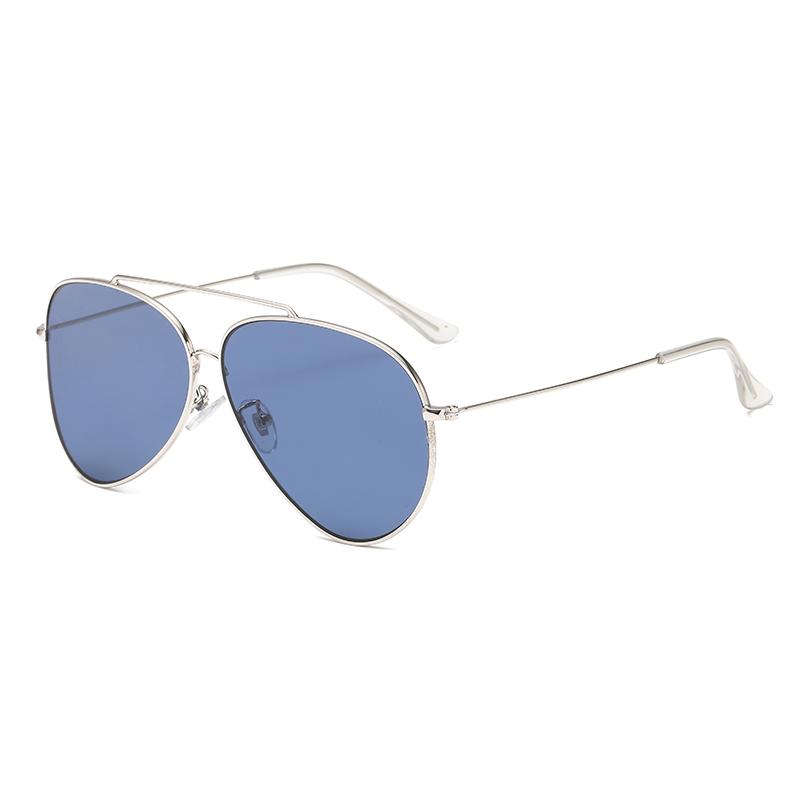 New Pilot Concave Metal Frame Sunglasses Men Women Fashion UV Protection Driving Sun Glasses Double Beam
