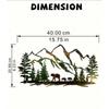 Metal Forest Wall Art Bear and Mountain Silhouette, Iron Home Decor, Indoor Outdoor Garden Decoration, Housewarming Gift