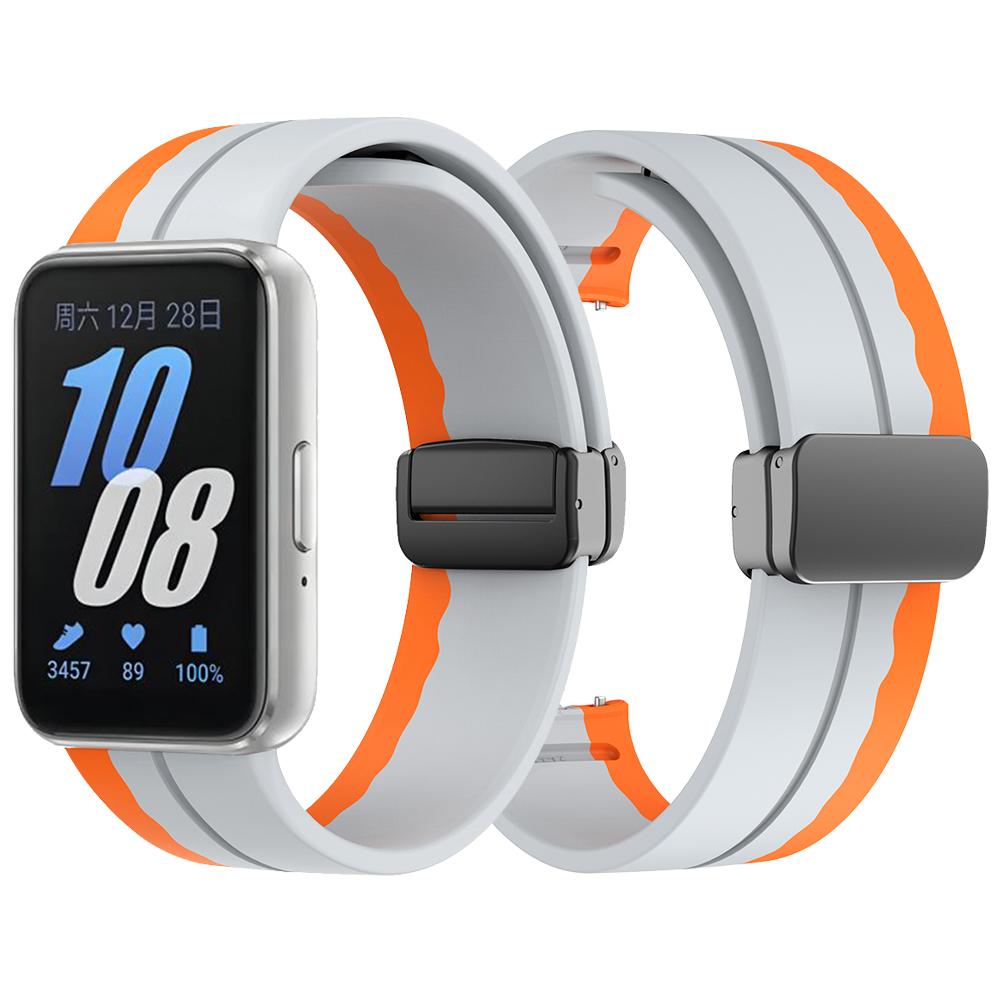 

Спортивний силіконовий ремінець для Samsung Galaxy Fit3 Fit 3 SM-R390 магнітний ремінець D пряжка браслет заміна аксесуари 1 For Galaxy Fit3