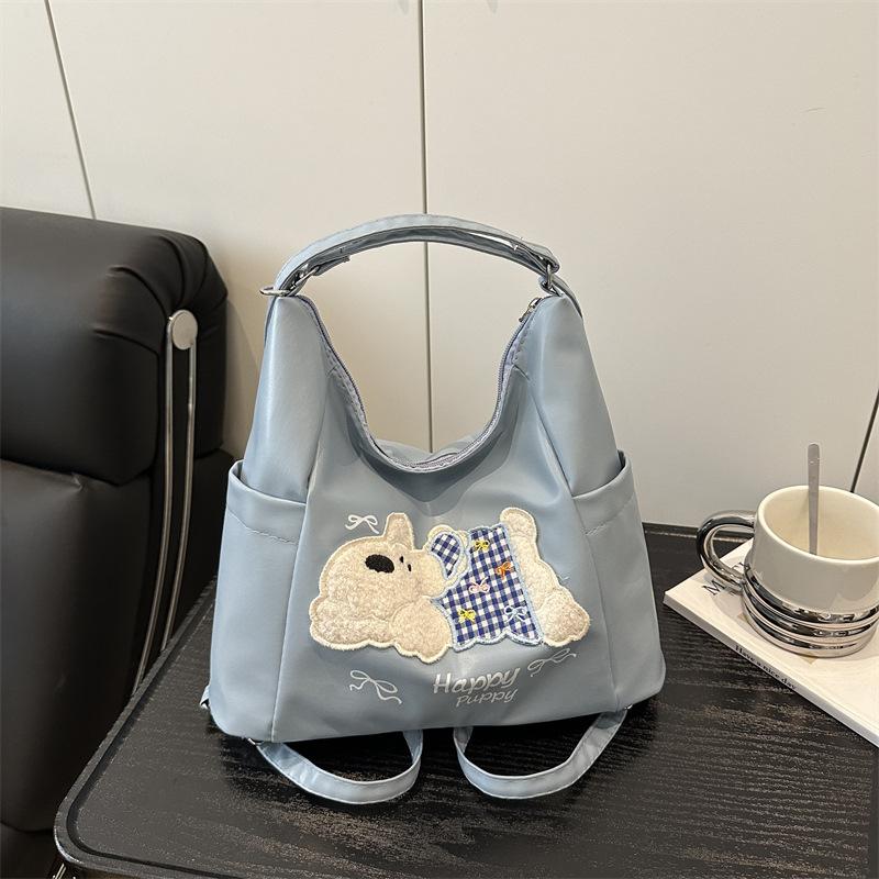 

Женский рюкзак премиум-класса с текстурой, новый модный рюкзак через плечо, большая вместимость, многофункциональный рюкзак-мессенджер синий