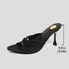 Designer Summer Woman Slippers Fashion Open Toe Thin High Heels Shoes Street Style Stripper Party Slides Zapatos De Mujer