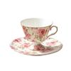 200ml Manuale Fiore Ceramica Caffettiera Tazza da caffè Piattino Set Tè Pomeridiano Cina Nero Tazza da tè Piattino Decorazione Ristorante