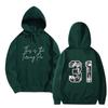 Women's And Men's  Fashionable Hooded Long Sleeved Printed Casual Pullover Unisex Sweatshirt Top