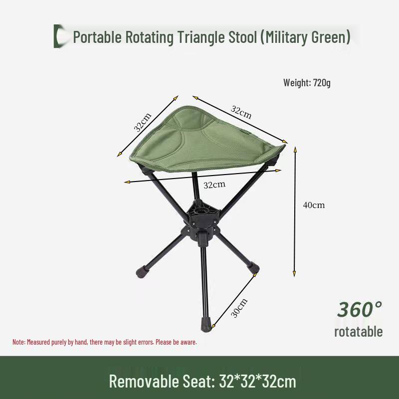 Portable Triangle Folding Chair - Lightweight, Easy to Store for Outdoor and Fishing
