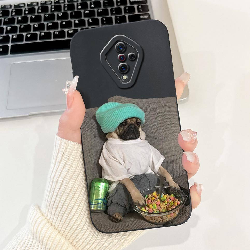 For Vivo 1920 Phone Case Vivo V17 Russia Y51 2020 Sept. X50 Lite Luxury Cartoon Animals Bumper Matte Silicone Soft Back Cover