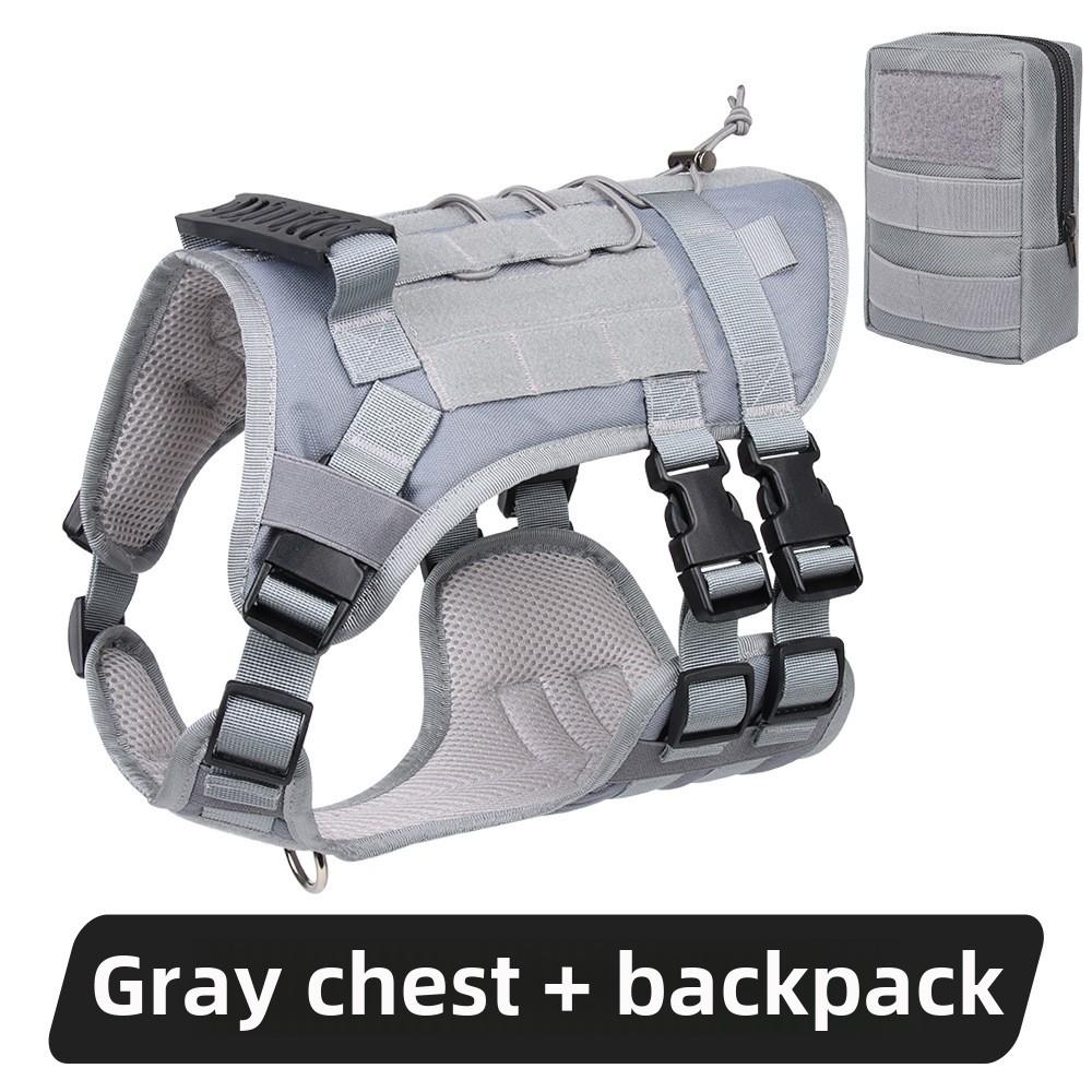 Large Dog Tactical Chest Strap Outdoor Waterproof Explosion-proof Traction Rope Chest Strap Medium and Large Working Dog Vest