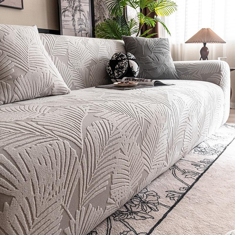 Polar Fleece Simple Style Sofa Cover All Inclusive Straight Row Combination Sofa Cover Home Elastic Sofa Cover