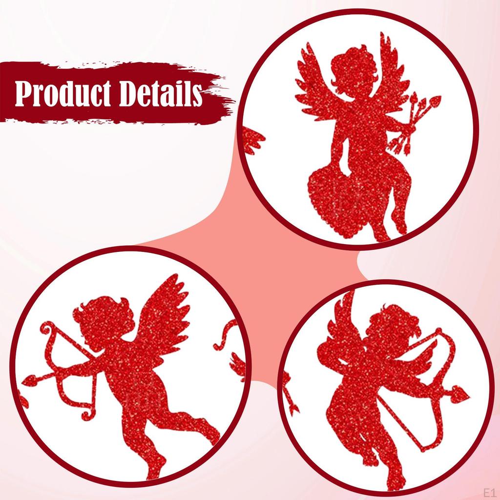 8 Pieces Valentine's Day Cutouts,Decorative,Paper Cutout Shaped Decorations for Party Home