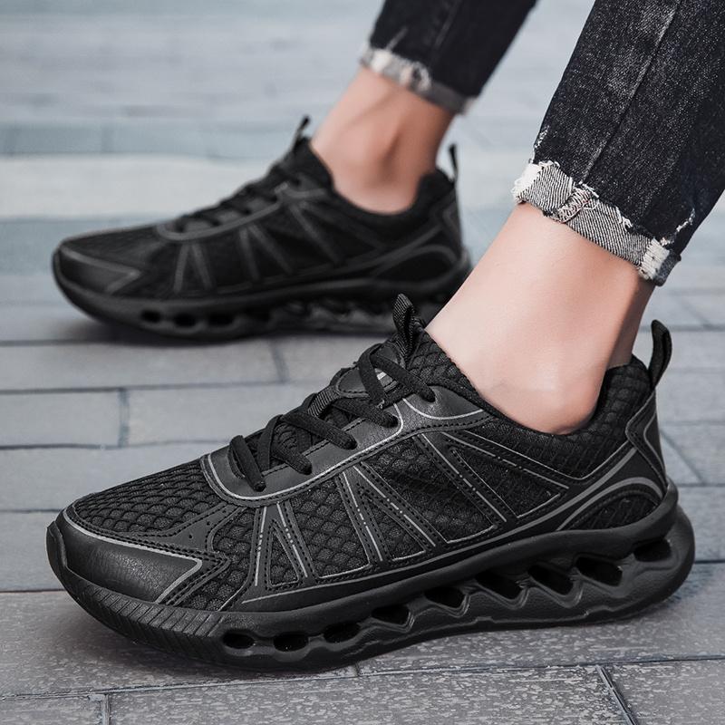 Mesh Breathable Men Grey Sneakers Big Size 46 Fashion Casual Sneaker Man Lightweight City Outdoor Walking Shoes Men Sports Shoes