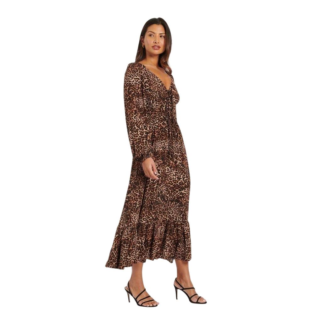 Nobody´s Child Womens/Ladies Samntha Leopard Print V Neck Midi Dress