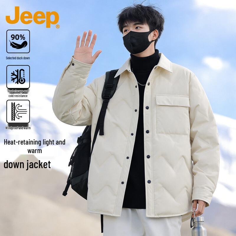 JEEP Men s Lightweight Down Shirt Jacket M