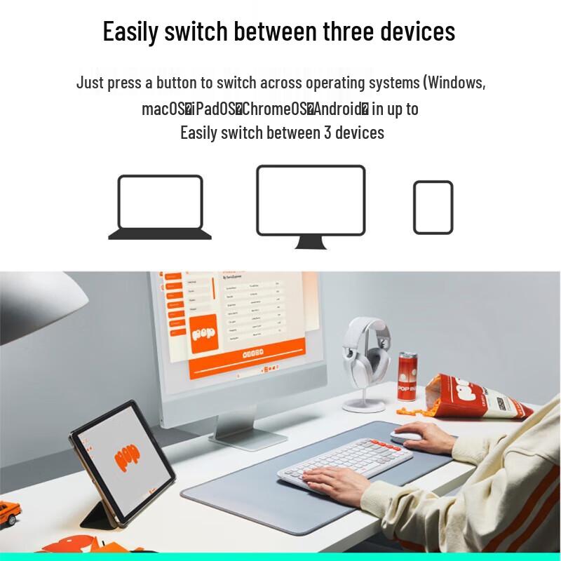 Logitech POP ICON COMBO Wireless Keyboard Mouse Set