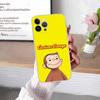 Cute C-Curious G-George Monkey for iPhone 17 16 15 14 13 12 11 Pro Max Plus Transparent Soft TPU Phone Cover