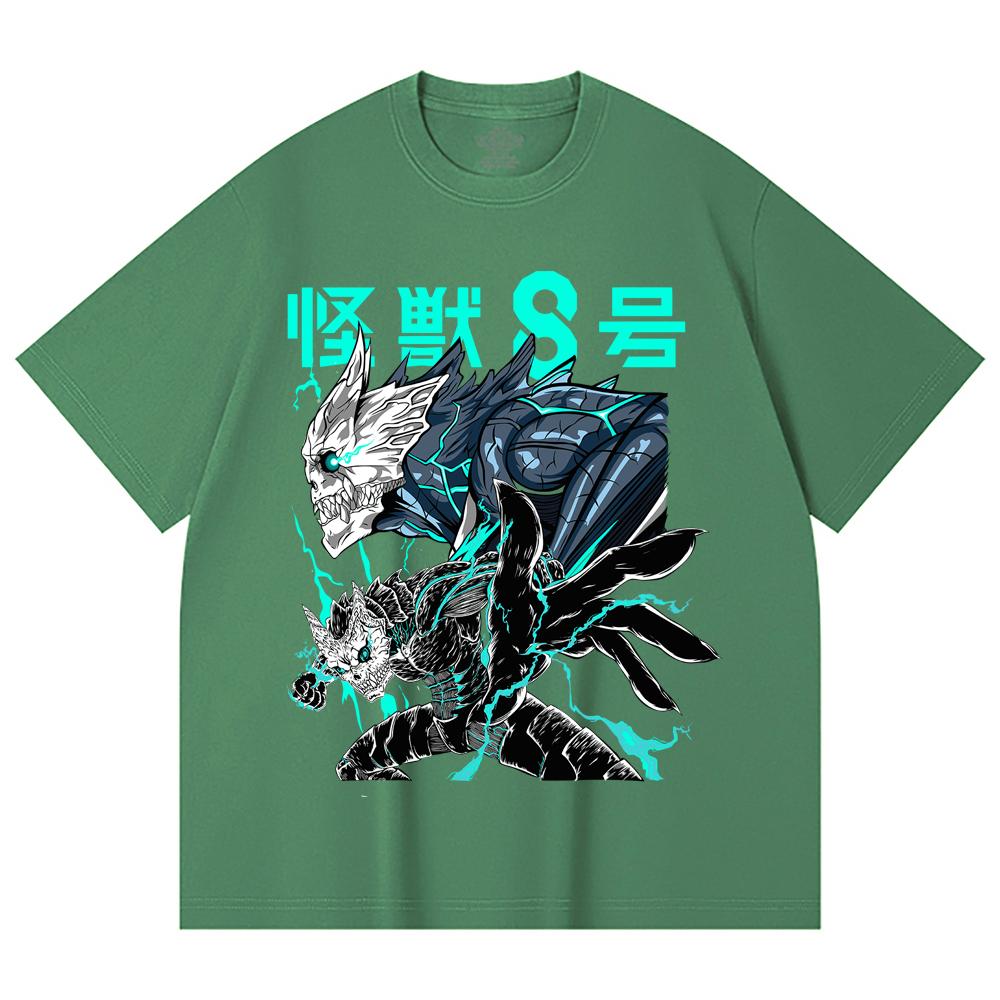 230 Gsm 100% Cotton Kaiju No 8 V4 Print Unisex Heavy Cotton T Shirt