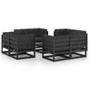 VidaXL Garden Set 9 Pcs with Cushions Patio Furniture Outdoor Furniture Garden Furniture Patio Furniture Wood 3076343