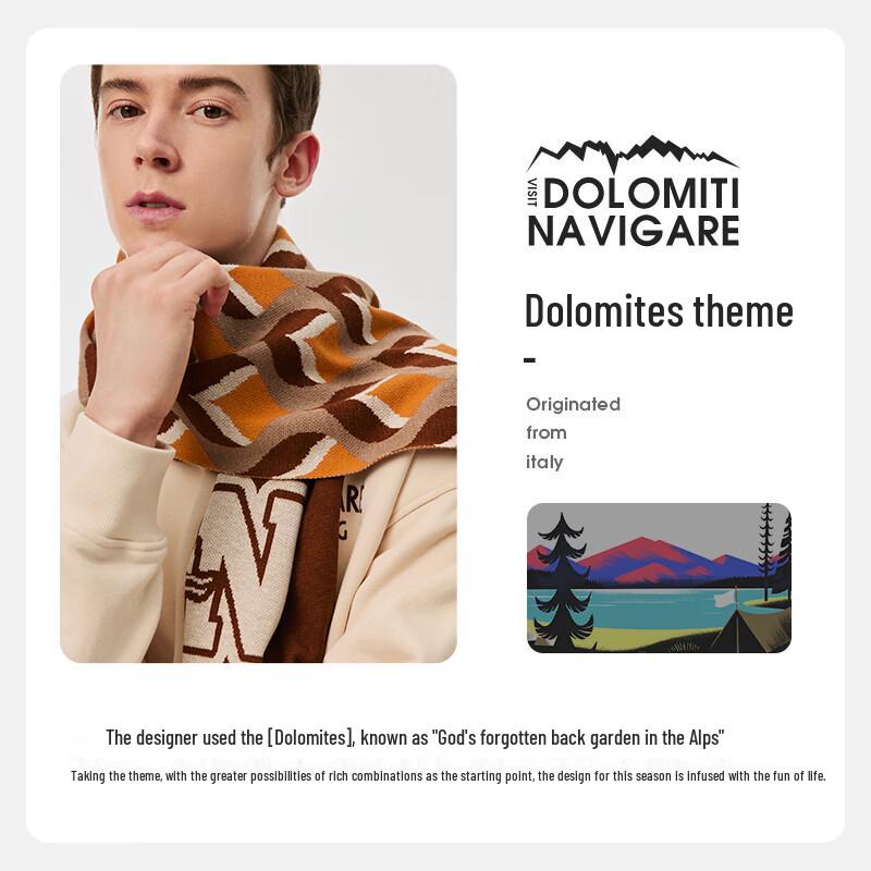 Navigare Men's Jacquard Knitted Winter Neck Warmer