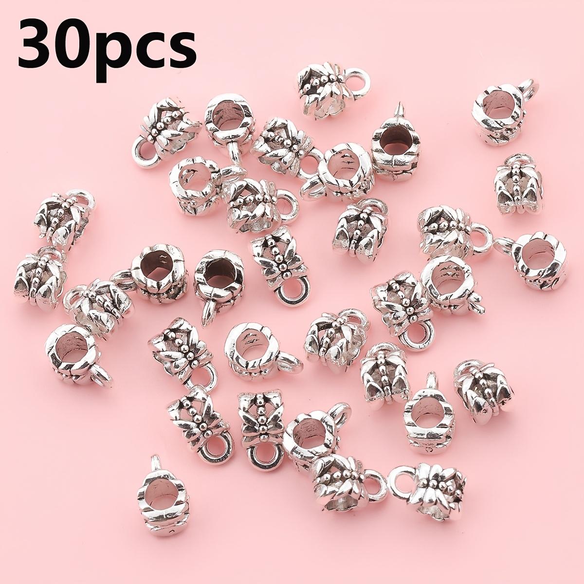 

30 шт. Ретро сплав трехсторонняя пряжка отверстие бусина разделительная бусина DIY ювелирные аксессуары браслет ожерелье звено аксессуары 30pcs серебряный