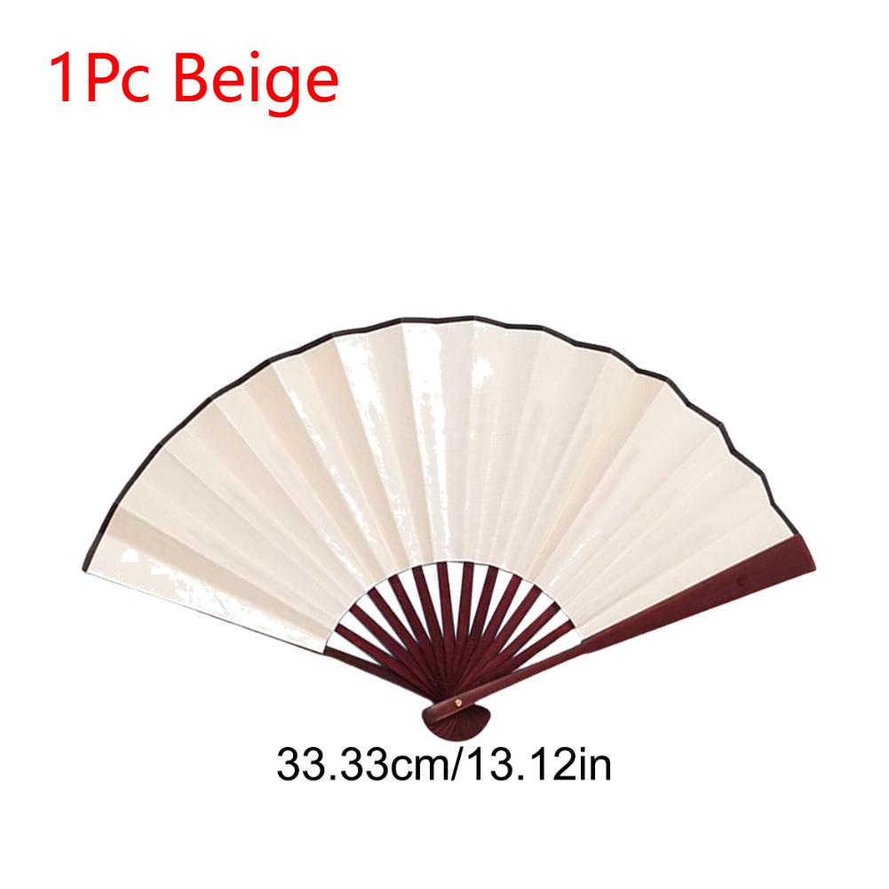 

10-дюймовый ручной складной веер, антикварный, для раскрашивания своими руками, веера, пустой ручной веер, шелковая ткань для дома, танцев, вечеринки, свадебного украшения