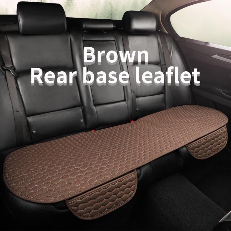 Flax Car Seat Cover Four Seasons Front Rear Linen Fabric Cushion Breathable Protector Mat Pad Auto Accessories Universal