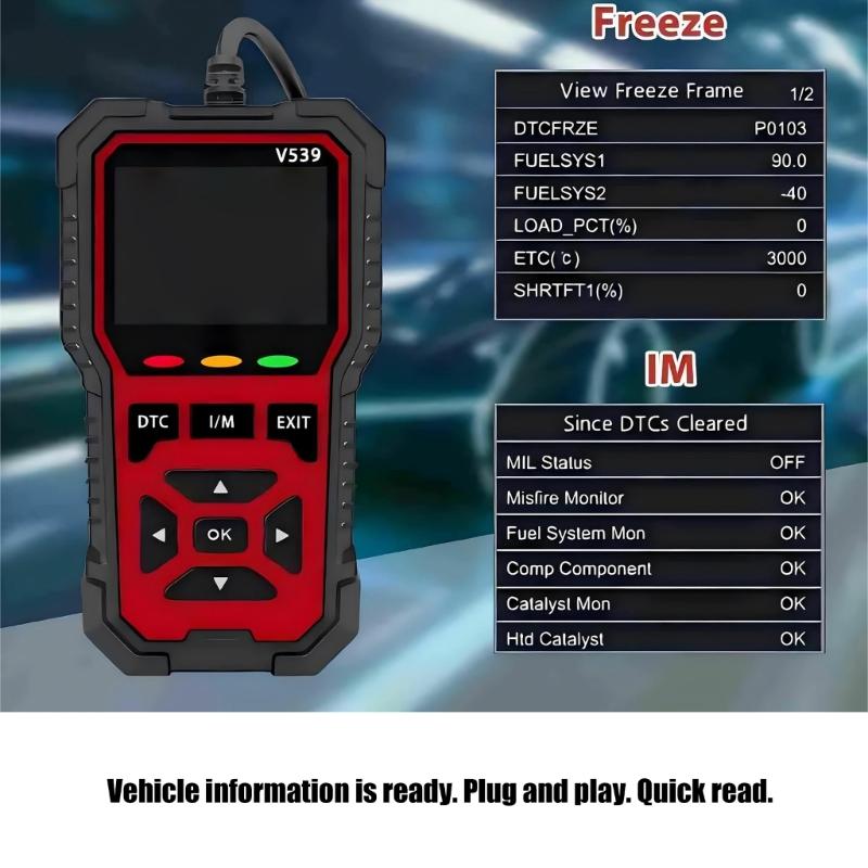Advanced Automotive Diagnostic Unit Reads Error Indicators Monitors Dynamic Particulars Checks Battery Condition