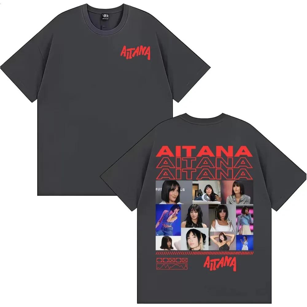 Singer Aitana Album Tour 2026 Merch T Shirt Fashion Aesthetic Short Sleeve T-shirt Men Women's Cotton Casual T-shirts Streetwear