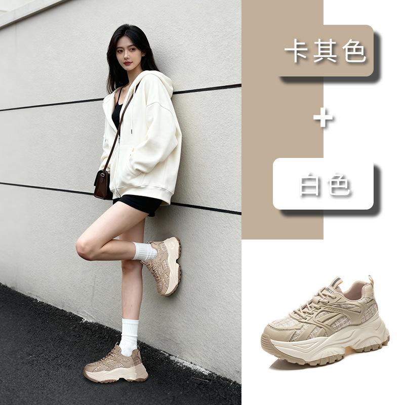 Film d'aspiration fond chaussures dad printemps 2026 plateforme femme cuir décontractées chaussures femme course à pied chaussures de sport femme