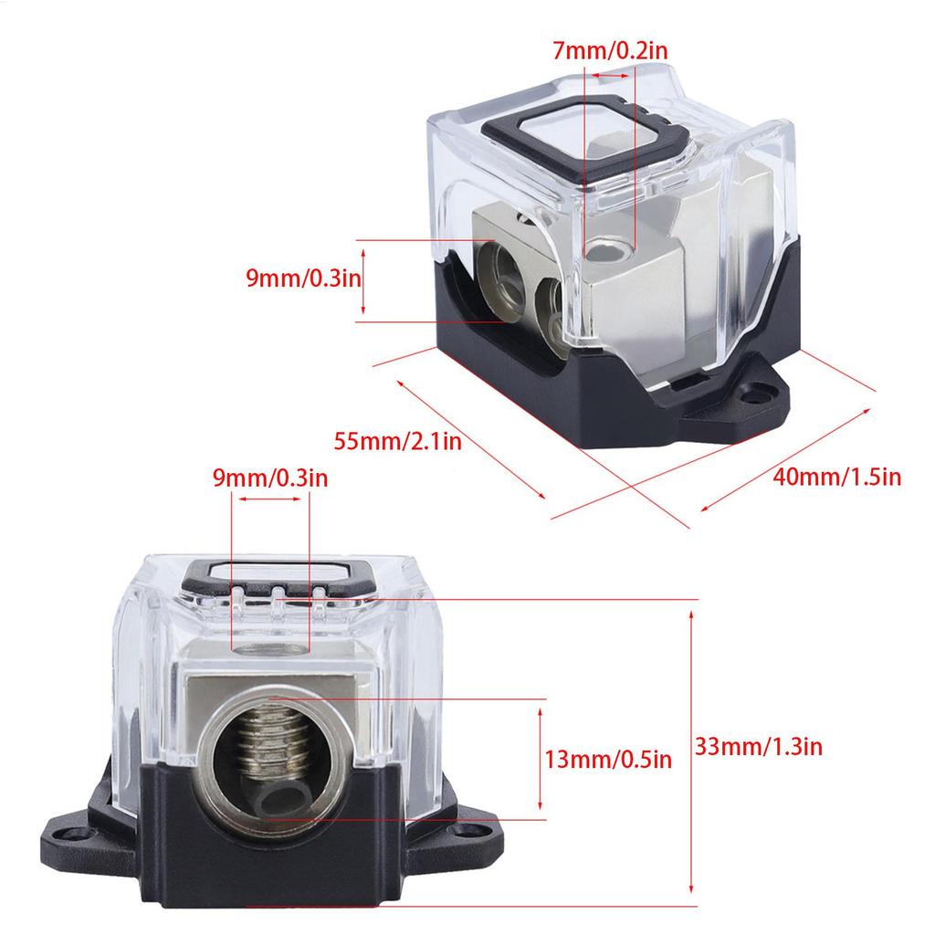 Distribution Block Car Audio 12V Distribution Connecting Blocks With Wrench Stereo Amplifier Battery Terminals & Ends Ground