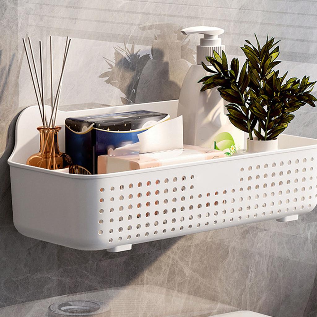 Bathroom Shelf Wall Mounted Punch Free Versatile Storage Shelf Organizer for Home Kitchen