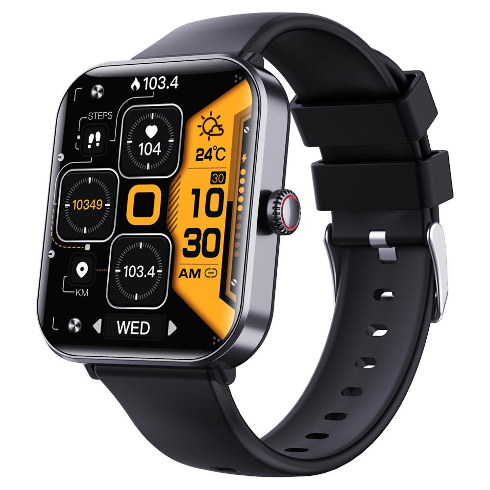 

Смарт-часы F57pro с функцией измерения пульса, артериального давления, возможностью совершать звонки по Bluetooth, спортивным браслетом и силиконовым ремешком Black