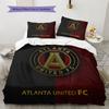 Atlanta United FC Pattern Bedding Quilt Set  Home Decoration  Gift (1 * duvet cover + 2 * pillowcase  without core)
