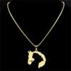 Hollow Retro Horse Head Girls Pendant Jewelry Sweater Chain Women's Necklace