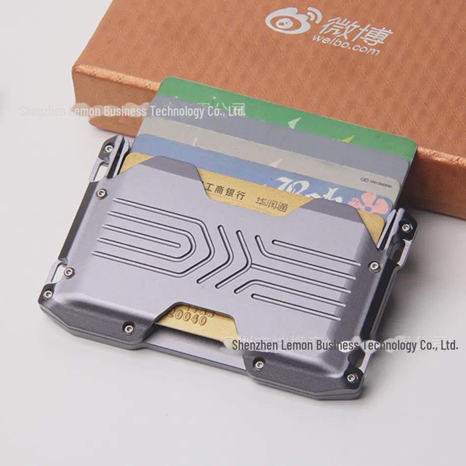 Carteira de Metal e Porta-Cartões EDC Masculino Transfronteiriço Antifurto RFID