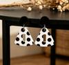 2026 New Style Black Polka Dot Acrylic Dangle Earrings – Niche, High-End, Light Luxury Design