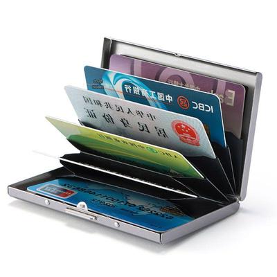 Stainless Steel Anti-Demagnetization Card Holder & Album for Men and Women - Includes Driver's License & Card Slots