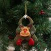 4Pcs Plush Christmas Tree Hanging Ornaments Santa Snowman Reindeer Bear Designed for Holiday Seasonal Decoration and Festive Use