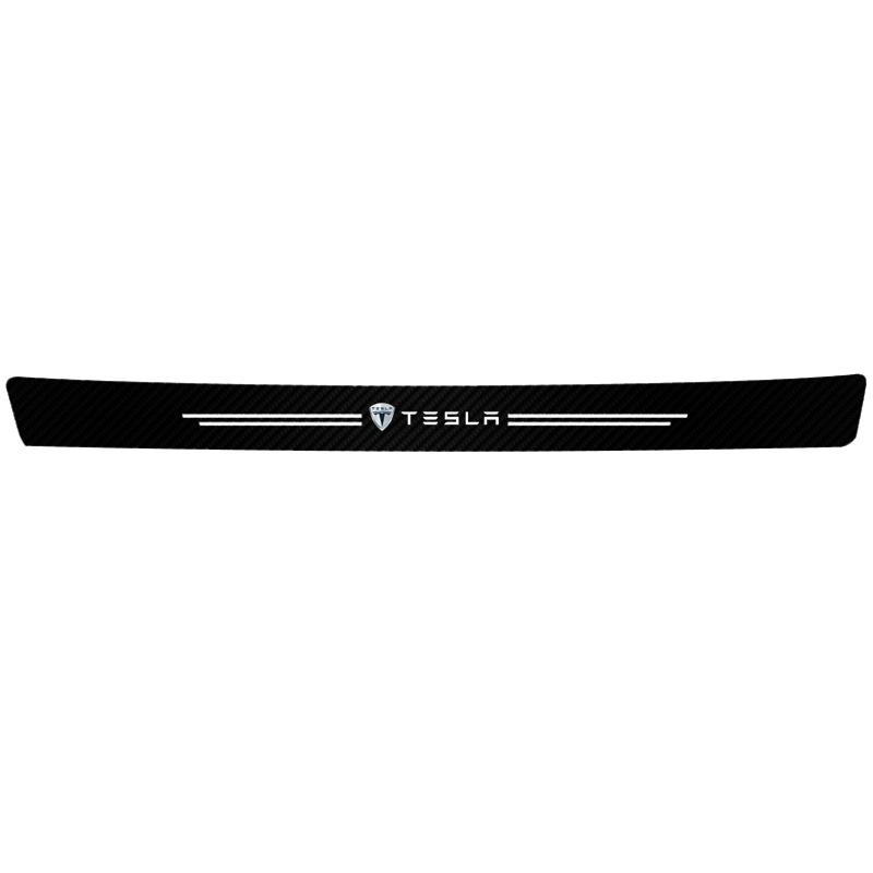 

Leather Car Door Sill Plate Protector Stickers Threshold Side Anti Scratch Tape Protection for Tesla Model 3 Y S X Cybertruck.