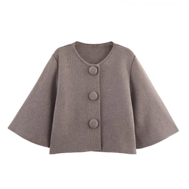 Europäischer und amerikanischer Stil, neue Damenbekleidung, modisch, lässig, gestrickte kurze Jacke 6771015 712