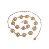 Gold Color Chain Belt Metal Waist Chain Jeans Pants Decor Waist Jewelry Accessory  Skirt Decor