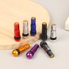 4 Stück Aluminiumlegierung Auto Tubeless Rad Reifenventil Langlebig Professionell Autoreifenzubehör Schaft Runder Boden Sechskantkappe Auto