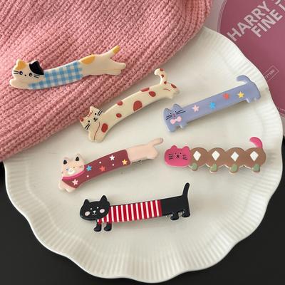 Cartoon Haar Clip süße Katze Form Seite Pony Clip Make-up Werkzeuge Mädchen Kopfbedeckungen