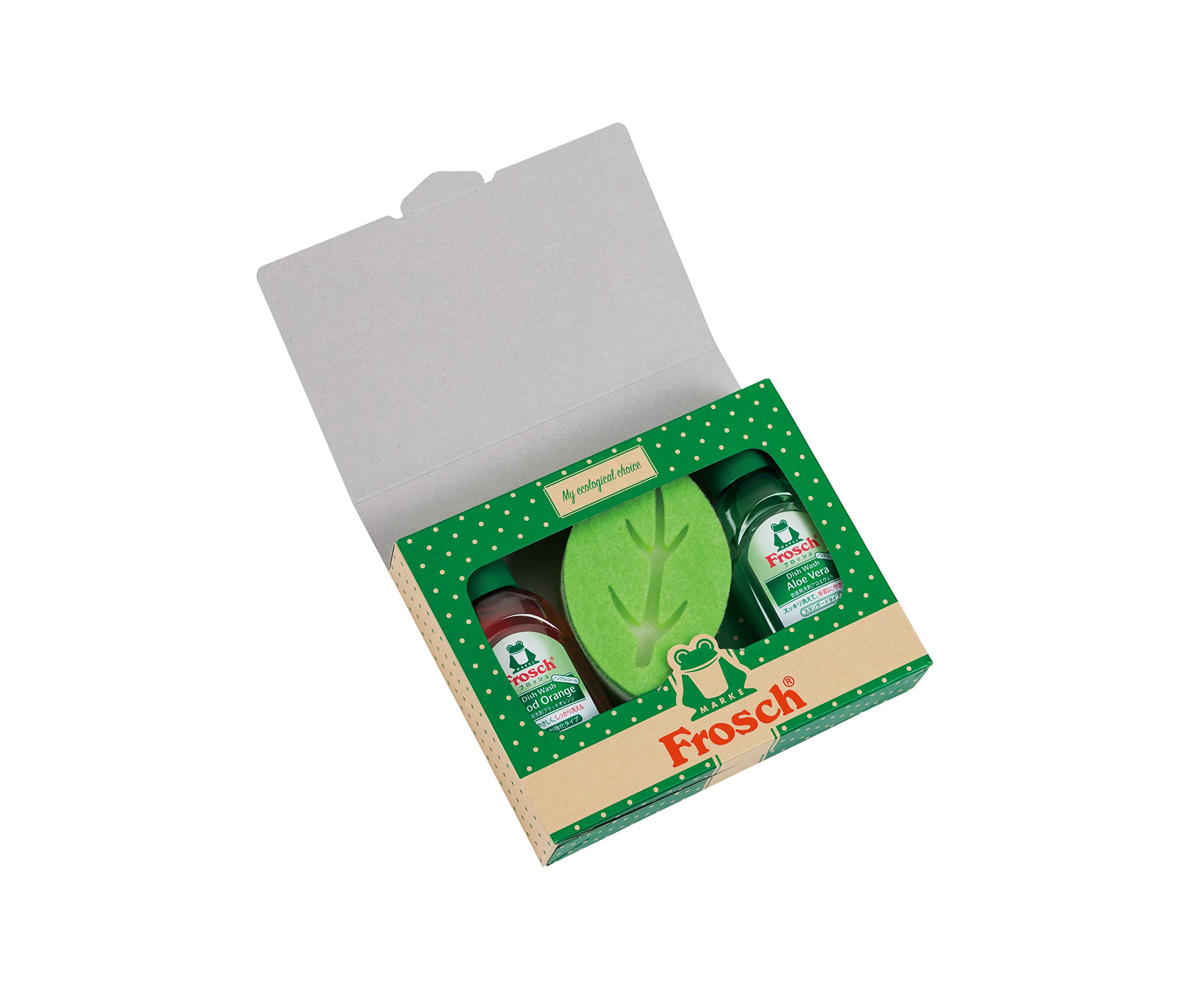 

Frosh Dishwashing Detergent Leaf Sponge Gift Set білий