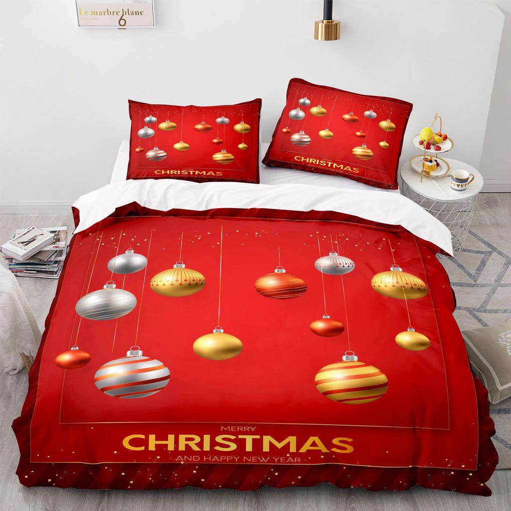 Home Textiles Christmas Quilt Cover Digital Printing Three-Piece Digital Printing