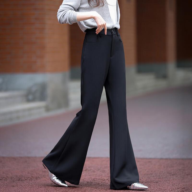 Demana Women s Slim Fit Micro-Flare Casual Pants S