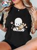 Genuine Sanrio Authorized Women's Elegant Short-sleeves Are Suitable for Daily and Holiday Wear In Spring, Summer and Autumn.