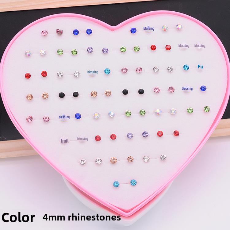 120 Love Earrings for Women: Diamond-Studded Resin and Plastic Jewelry Collection